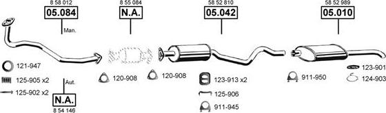 Asmet OP053435 - Sistem de esapament allinparts.ro