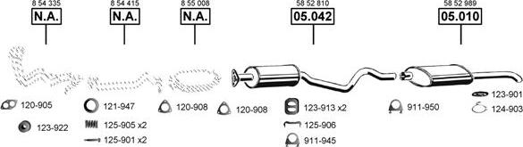 Asmet OP053505 - Sistem de esapament allinparts.ro