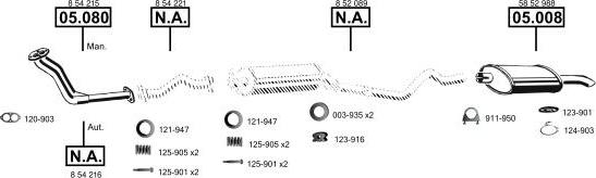 Asmet OP053370 - Sistem de esapament allinparts.ro