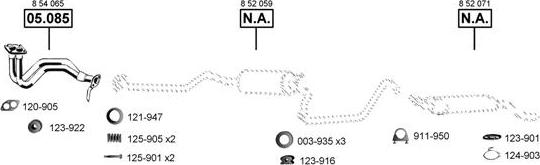 Asmet OP053720 - Sistem de esapament - allinparts.ro