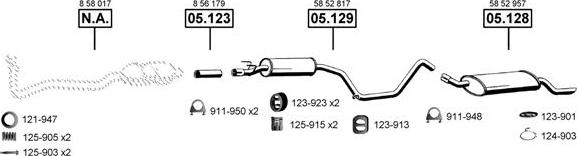 Asmet OP052415 - Sistem de esapament - allinparts.ro