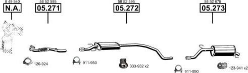 Asmet OP052620 - Sistem de esapament - allinparts.ro