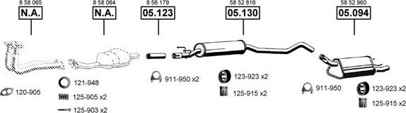 Asmet OP052330 - Sistem de esapament - allinparts.ro