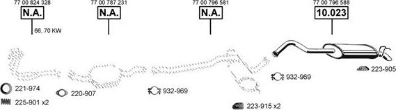 Asmet RE104515 - Sistem de esapament - allinparts.ro
