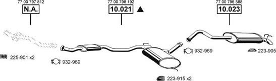 Asmet RE104510 - Sistem de esapament - allinparts.ro