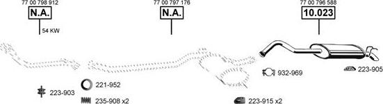 Asmet RE104580 - Sistem de esapament - allinparts.ro