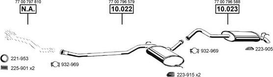 Asmet RE104570 - Sistem de esapament - allinparts.ro