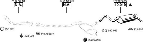Asmet RE104705 - Sistem de esapament - allinparts.ro