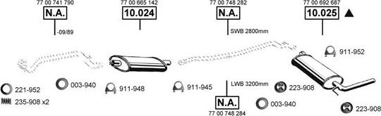 Asmet RE105565 - Sistem de esapament - allinparts.ro