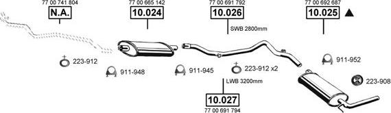 Asmet RE105575 - Sistem de esapament - allinparts.ro