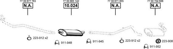 Asmet RE105660 - Sistem de esapament - allinparts.ro