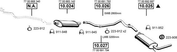 Asmet RE105605 - Sistem de esapament - allinparts.ro