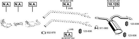 Asmet RE105675 - Sistem de esapament - allinparts.ro