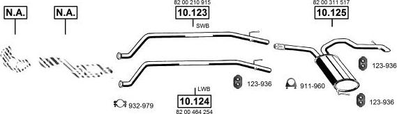 Asmet RE105670 - Sistem de esapament - allinparts.ro