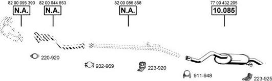 Asmet RE100450 - Sistem de esapament - allinparts.ro