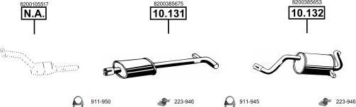Asmet RE100550 - Sistem de esapament - allinparts.ro