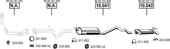 Asmet RE100840 - Sistem de esapament allinparts.ro