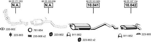 Asmet RE100810 - Sistem de esapament - allinparts.ro
