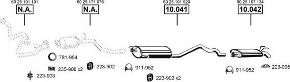 Asmet RE100820 - Sistem de esapament - allinparts.ro