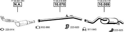 Asmet RE100350 - Sistem de esapament allinparts.ro