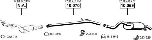 Asmet RE100365 - Sistem de esapament - allinparts.ro