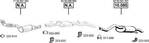 Asmet RE100360 - Sistem de esapament - allinparts.ro