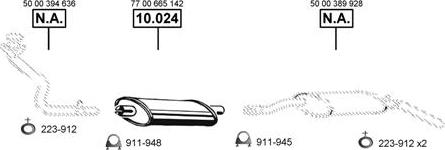 Asmet RE102100 - Sistem de esapament allinparts.ro
