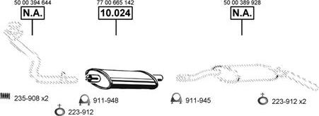 Asmet RE102120 - Sistem de esapament - allinparts.ro