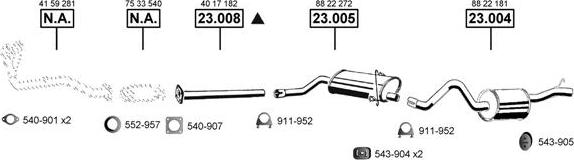 Asmet SA230935 - Sistem de esapament allinparts.ro