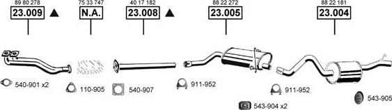 Asmet SA230880 - Sistem de esapament allinparts.ro