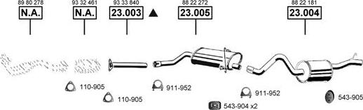 Asmet SA230870 - Sistem de esapament allinparts.ro