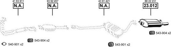 Asmet SA231240 - Sistem de esapament allinparts.ro