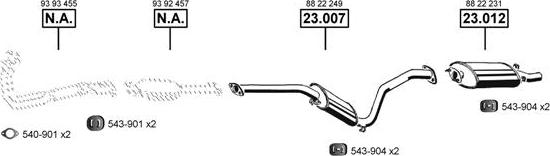 Asmet SA231205 - Sistem de esapament allinparts.ro