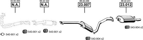 Asmet SA231200 - Sistem de esapament - allinparts.ro