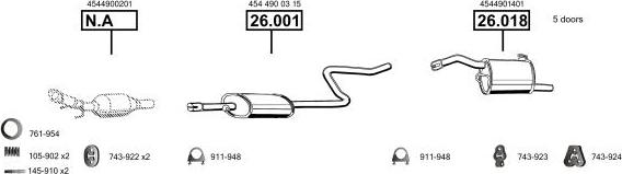 Asmet SM500470 - Sistem de esapament - allinparts.ro