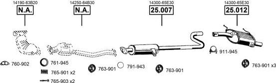 Asmet SU251595 - Sistem de esapament allinparts.ro