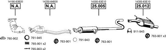 Asmet SU251590 - Sistem de esapament allinparts.ro
