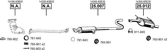 Asmet SU251585 - Sistem de esapament - allinparts.ro