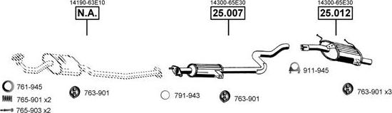 Asmet SU251605 - Sistem de esapament allinparts.ro