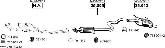 Asmet SU251600 - Sistem de esapament allinparts.ro