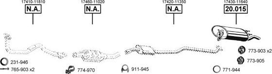 Asmet TO201980 - Sistem de esapament - allinparts.ro