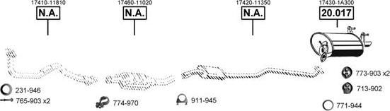 Asmet TO201535 - Sistem de esapament - allinparts.ro