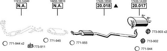 Asmet TO201665 - Sistem de esapament - allinparts.ro