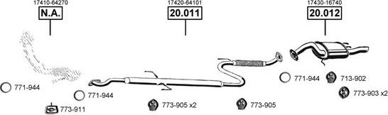 Asmet TO202320 - Sistem de esapament - allinparts.ro