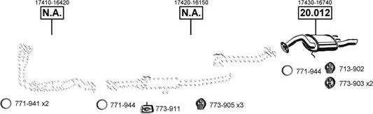 Asmet TO202250 - Sistem de esapament - allinparts.ro