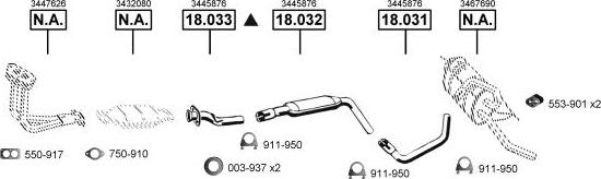 Asmet VO184200 - Sistem de esapament allinparts.ro