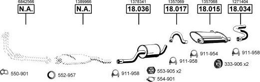 Asmet VO185500 - Sistem de esapament - allinparts.ro