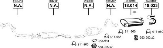 Asmet VO185585 - Sistem de esapament - allinparts.ro
