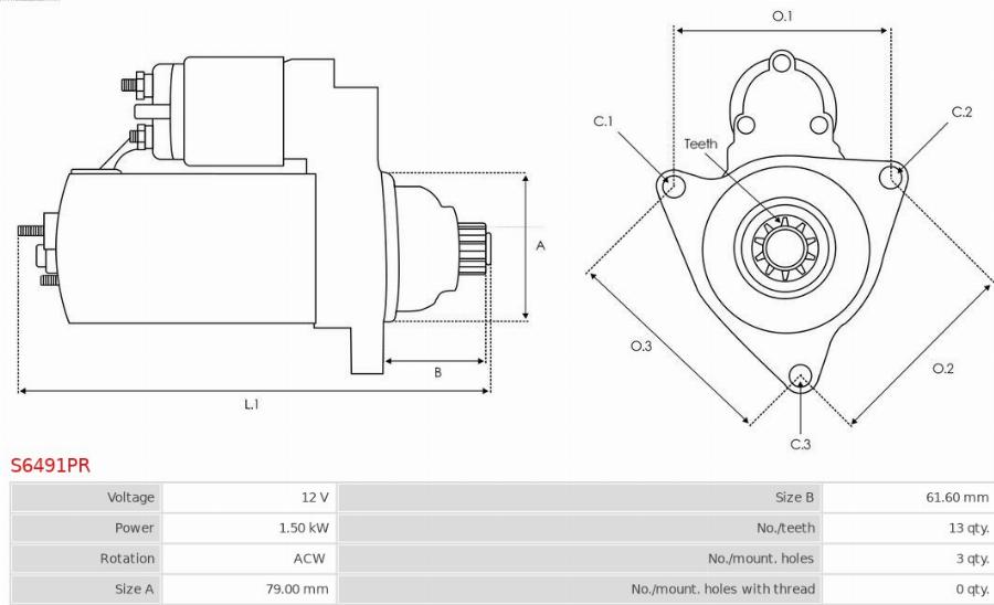 AS-PL S6491PR - Starter allinparts.ro