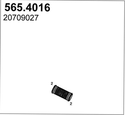 ASSO 565.4016 - Teava flexibila, esapament - allinparts.ro